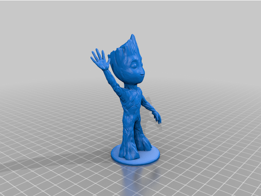 standing groot shoulder buddy by jaconator 3d print model - Mito3D