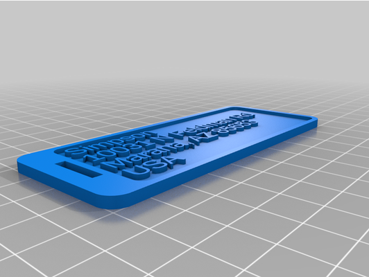 simpson luggage tag by uberbob customized 3d print model - Mito3D