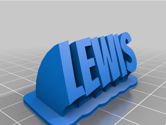 lewis by wolf9999 personalizzato 3d print model - Mito3D