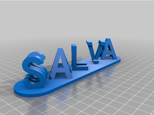 salva maria ambigrama by soks84 personalizado 3d print model - Mito3D