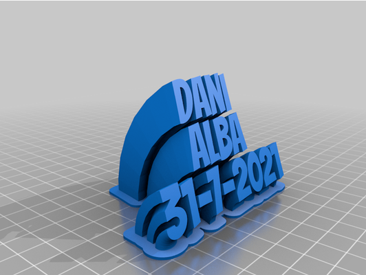 dani alba plato by soks84 personalizado 3d print model - Mito3D