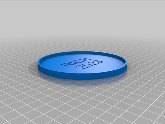 rich coaster by footerbare2277 customized 3d print model - Mito3D
