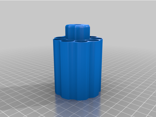 9 dart cylinder hammershot by a-random-person-on-the-internet nerf mod 3d print model - Mito3D