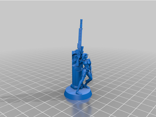 sniper girl by vladimir73 40000 40k grimdark imperium 3d print model - Mito3D