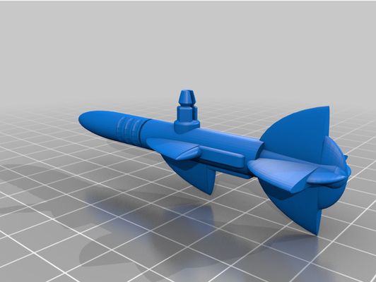 centuriones mar murciélago misil v2 by gallina armas sistemas 3d print model - Mito3D