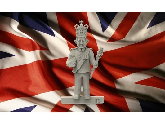 king charles iii - coronation 28mm miniature figure by bigmrtong big mr tong bmt3d corination crown dnd english fantasy jack mini rngland union wargaming 3d print model - Mito3D