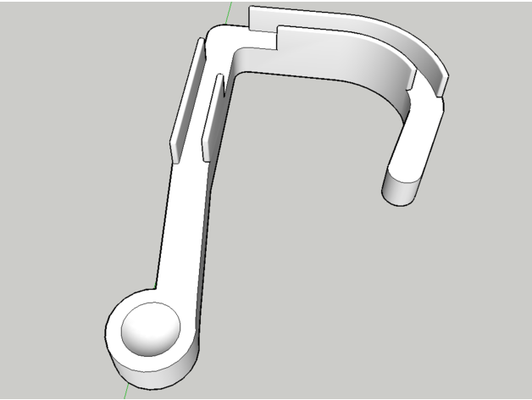 dialysis toilet bowl clip by handlaidtracks-3dprintedtrains 3d print model - Mito3D