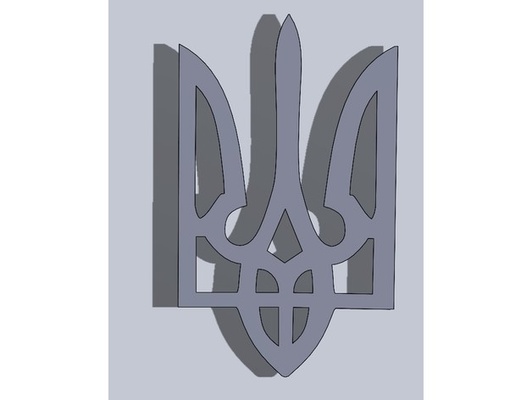 ukrainien trident essayer by chose supporter ukraine symbole 3d print model - Mito3D