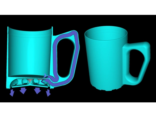 delux pythagorean greedy beer stein by robotnoir coffee educational toy funny cup joke 3d print model - Mito3D