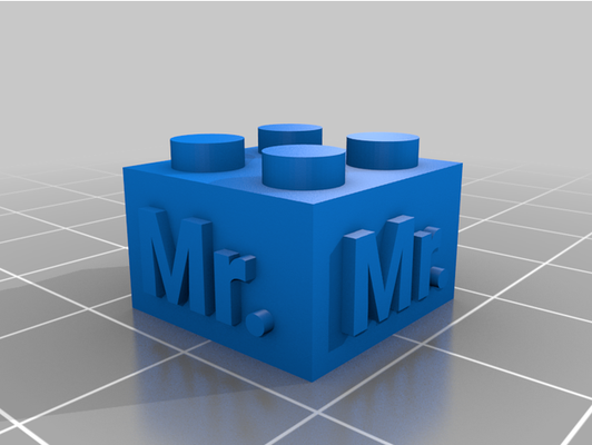 mr my customized lego compatible text bricks by mr maz246 3d print model - Mito3D