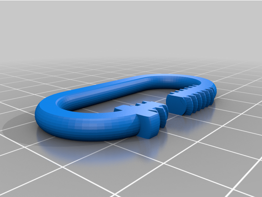 karabina vidalamak kilit shape düz yeniden düzenleme by darknut3d 3d print model - Mito3D