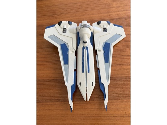 mandalorian spaceship kom'rk class bo-katan gauntlet - star wars by bene j space starwars 3d print model - Mito3D