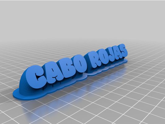 my customized sweeping 2-line plate text by sagawtf 3d print model - Mito3D