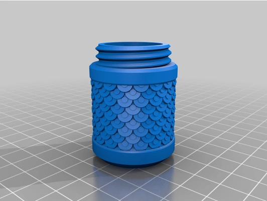 textured screw cap container by psilo remix 3d print model - Mito3D
