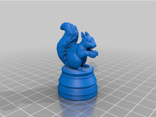 chess squirrel by fhoudebert piece 3d print model - Mito3D