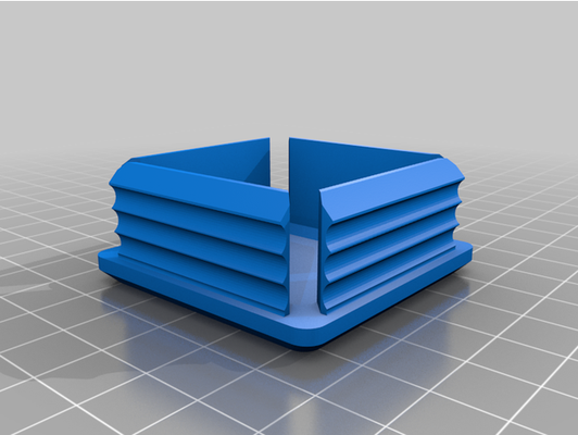 50mm square tub cap by vpk1andthensome customized 3d print model - Mito3D