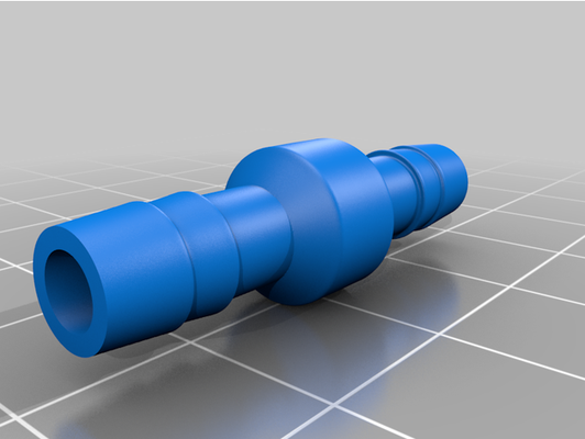 straight adapter 5-6mm id hose by msurges 316in 5mm 6mm barbed coupler tubing connector 3d print model - Mito3D
