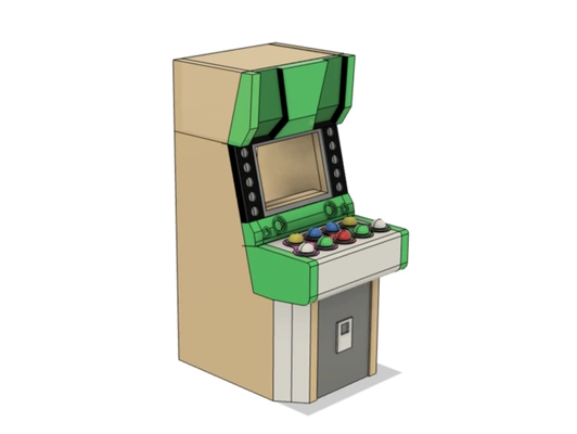 popn music arcade cabinet by benjaboyy 3d print model - Mito3D