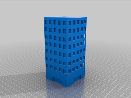 skyscraper building by moozy123 3d print model - Mito3D