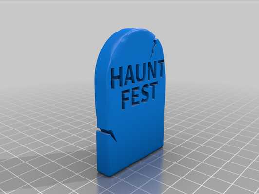 hauntfest headstone by ceejay45 customized 3d print model - Mito3D
