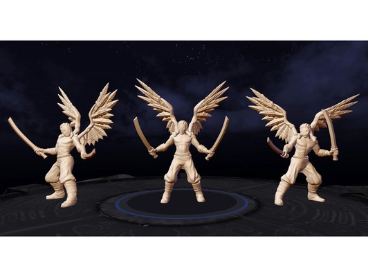 heroscape angel soldiers by jcnaz dnd miniature imperium soldier tabletop gaming wargaming warrior 3d print model - Mito3D