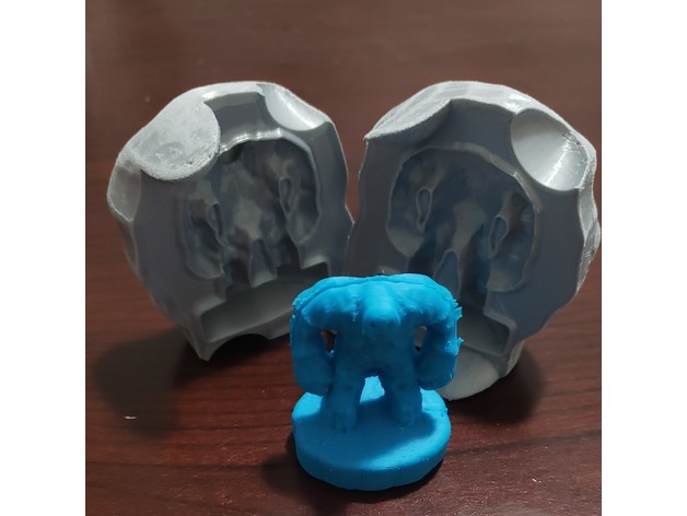 stone golem mold by drgolo dnd necromolds playdoh rpg 3D print model - Mito3D