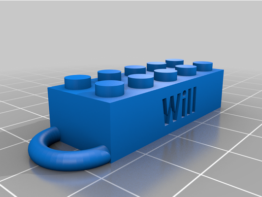 my angepasst lego kompatibel text backstein schlüssel anhänger by katz 3d print model - Mito3D