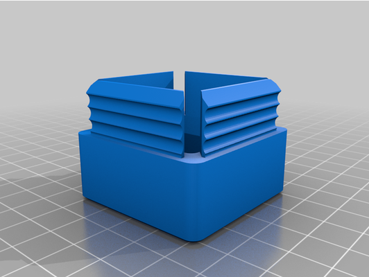 my customized custom plug cap square or rectangular tube 20mm height by rogstro 3d print model - Mito3D