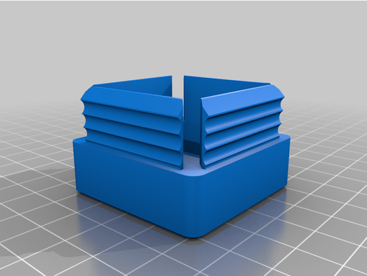 my customized custom plug cap square or rectangular tube 15mm hight by rogstro 3d print model - Mito3D