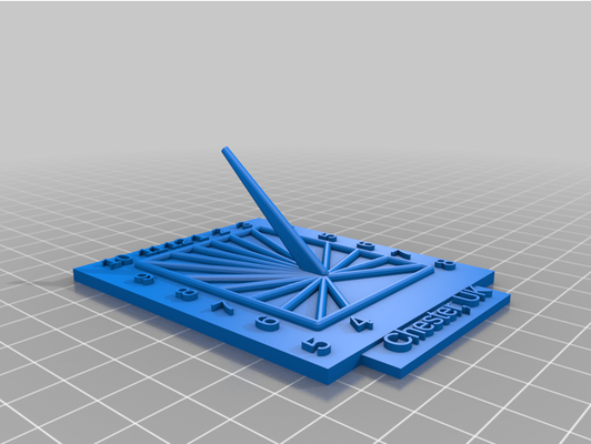 my customized square sunclock - northern hemisphere fixed customizer by oyunadevam 3d print model - Mito3D