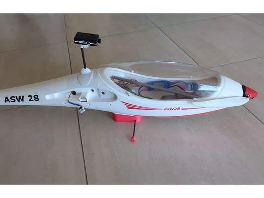 asw28 - mobius camera mount by aeropic openscad rc glider plane 3d print model - Mito3D