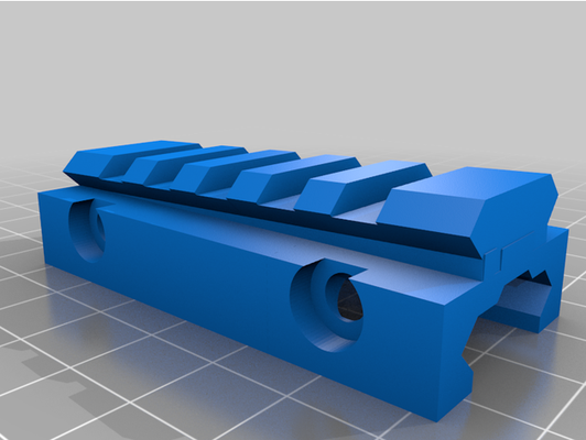 2 açılı picatinny demiryolu by arka bahçe köpüğü binmek nerf lazer 3d print model - Mito3D