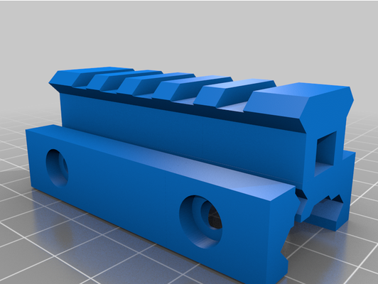 picatinny riser rail by backyardfoam nerf blaster 3d print model - Mito3D