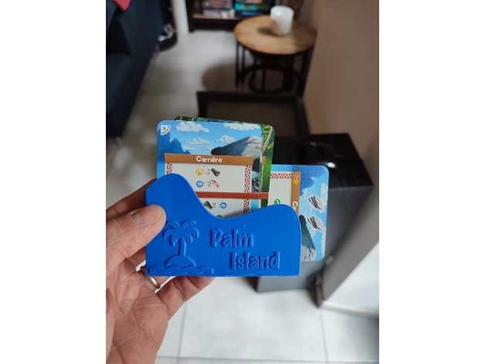 palma ilha cartão suporte inserir by adristine jogo tabuleiro jogos inserções mão organizador jogando cartas 3d print model - Mito3D