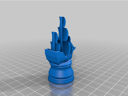 chess ship by fhoudebert piece 3d print model - Mito3D