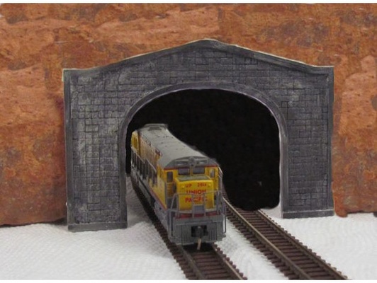 n scale up style double track tunnel portal by sumner 3d print model - Mito3D