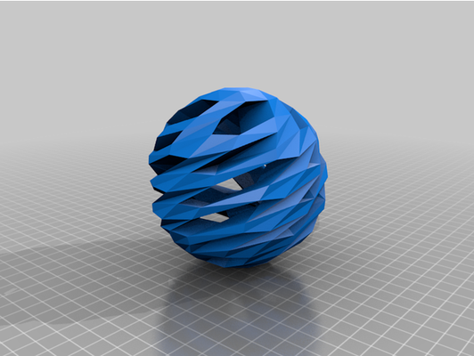 bükülmüş geometrik küre by syst3m aşırıya kaçmak 3d print model - Mito3D