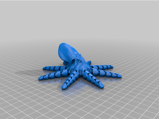 polpo realistico testa mobile gambe by non so dolmao 3d print model - Mito3D