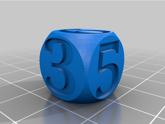 dice - 6 sided by nscarbrough 3d print model - Mito3D