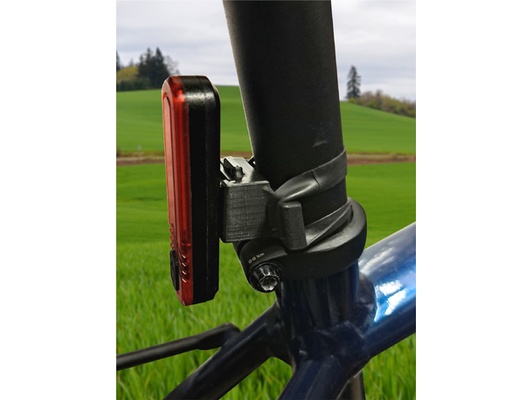 rear bike light mount bracket square fitting by joepineapples bicycle cats eye cateye mounting post red seat 3d print model - Mito3D