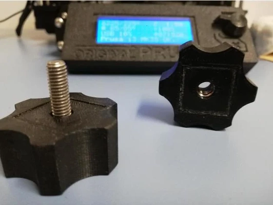 diy knurled screw bolt knob by walsercl 3d print model - Mito3D