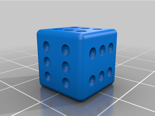 lucky dice by strichcoder 3d print model - Mito3D