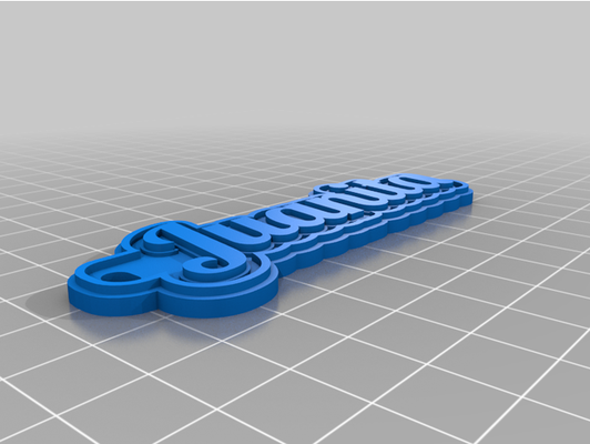juanita porte clés by gingembre personnalisé 3d print model - Mito3D