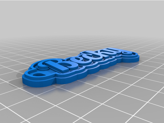 becky keychain by gingerraney customized 3d print model - Mito3D
