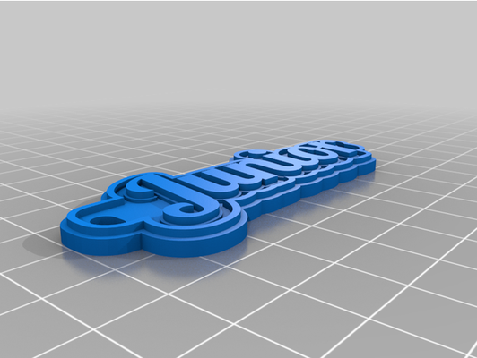 junior keychain by gingerraney customized 3d print model - Mito3D