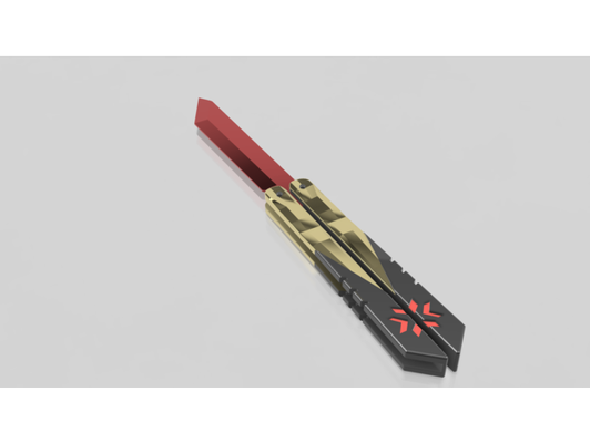 simple champions valorant butterfly knife by crisvan12 easy print 3d print model - Mito3D