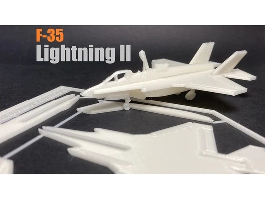 f 35 relámpago ii equipo tarjeta by fantasma fabuloso avión aeronave montaje necesario fácil to armar f35 combatiente kit miniamigable polivalente otan pegamento sigilo 3d print model - Mito3D
