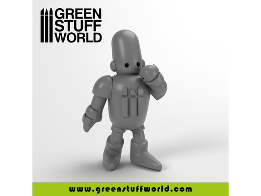 cargado preguntándose by mundocosasverdes base lindo verde pasatiempo miniaturas minis pintar mascota robot escultura 3d print model - Mito3D