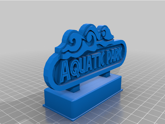 jurassisch welt aqua park zeichen base by abonnieren jurassic film stütze 3d print model - Mito3D