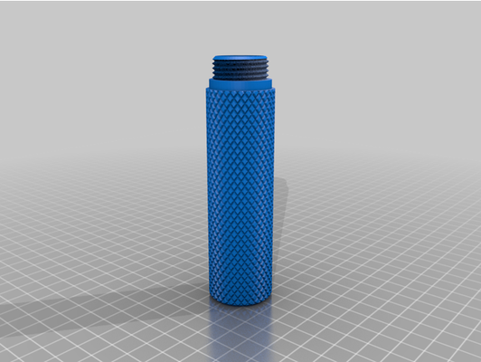 my angepasst gerändelt screw top container by mghanem77 3d print model - Mito3D